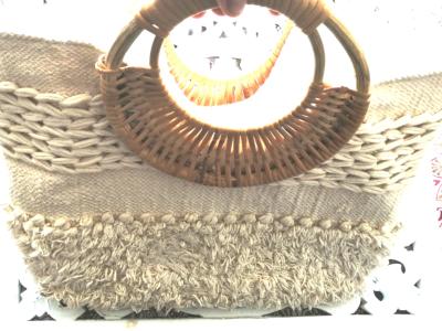 Boho Handtasche Baumwolle Holz