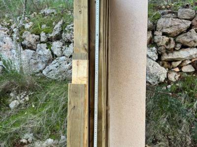 ca. 60m Holzleisten / Dachlatten kesseldruckimprägniert 4,5 x 7cm