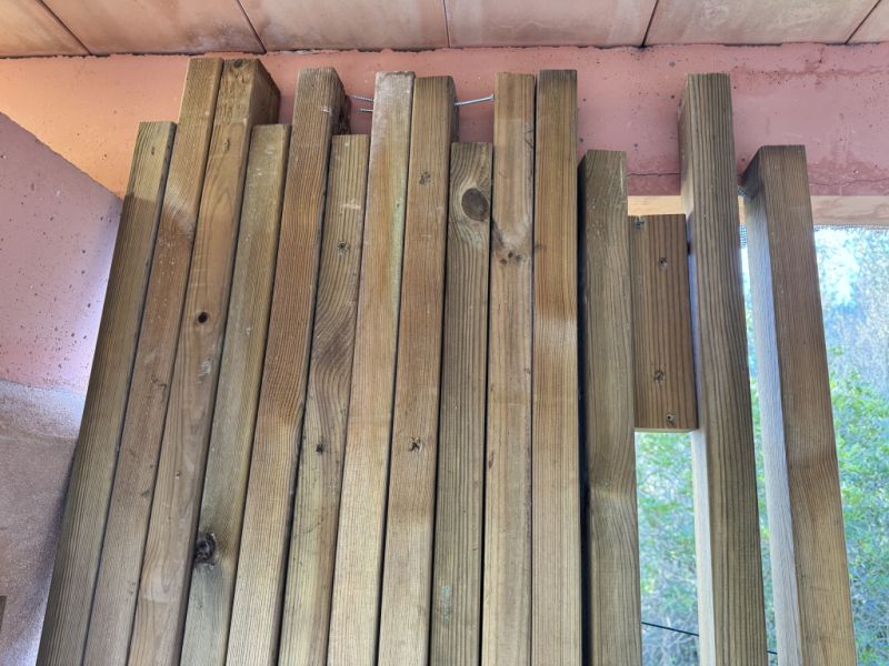 ca. 60m Holzleisten / Dachlatten kesseldruckimprägniert 4,5 x 7cm