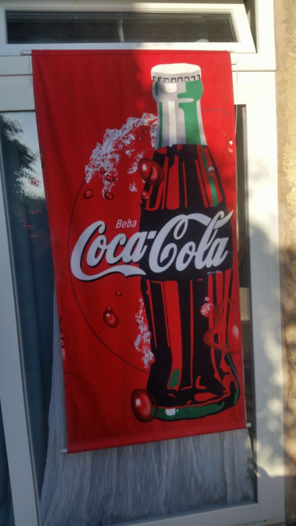 Coca Cola Stoffbanner