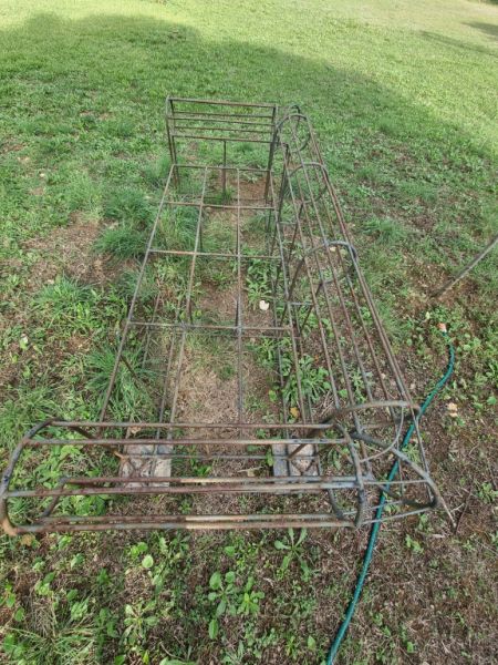 Sofá sofá de hierro forjado para terraza o jardín