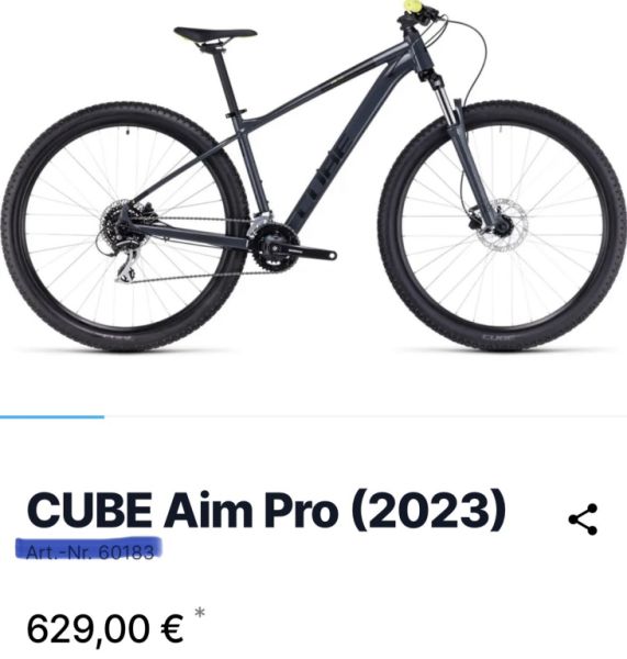 Cube Bike XXL nagelneu