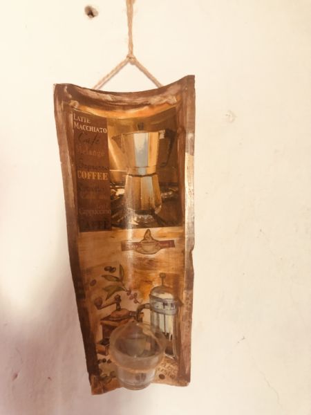 Dachziegel mit Teelicht