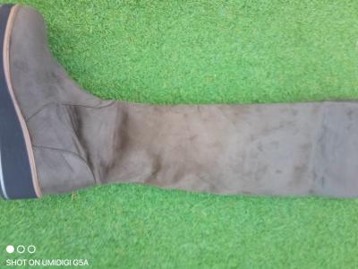 Botas de mujer ante sintético Talla 40 con cuña verde musgo