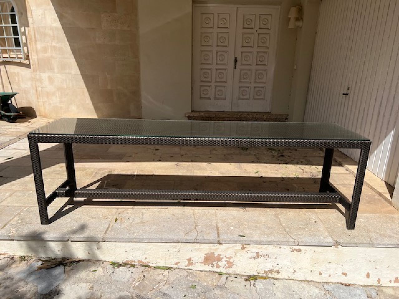 DEDON Rattan-Glas  Tisch 1a neuwertig