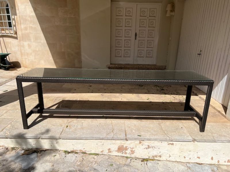 DEDON Rattan-Glas  Tisch 1a neuwertig