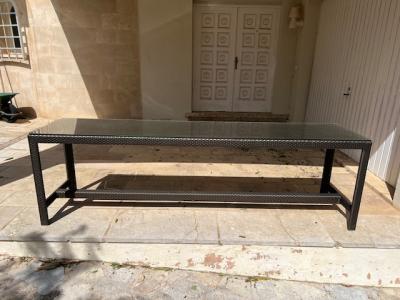 DEDON Rattan-Glas  Tisch 1a neuwertig