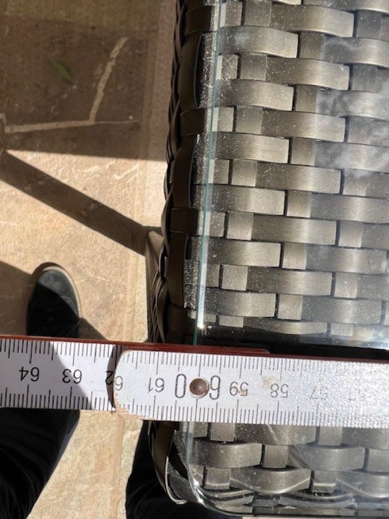 DEDON Rattan-Glas  Tisch 1a neuwertig