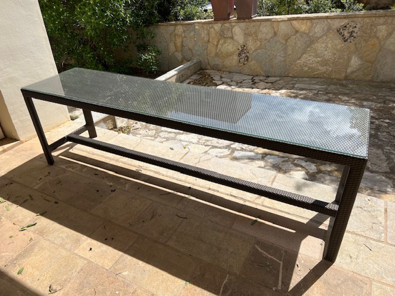 DEDON Rattan-Glas  Tisch 1a neuwertig