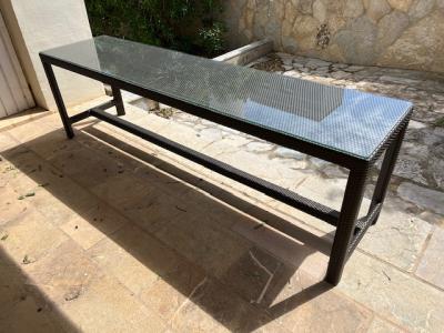 DEDON Rattan-Glas  Tisch 1a neuwertig