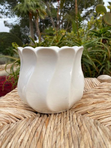 DECOR maceta de porcelana blanca