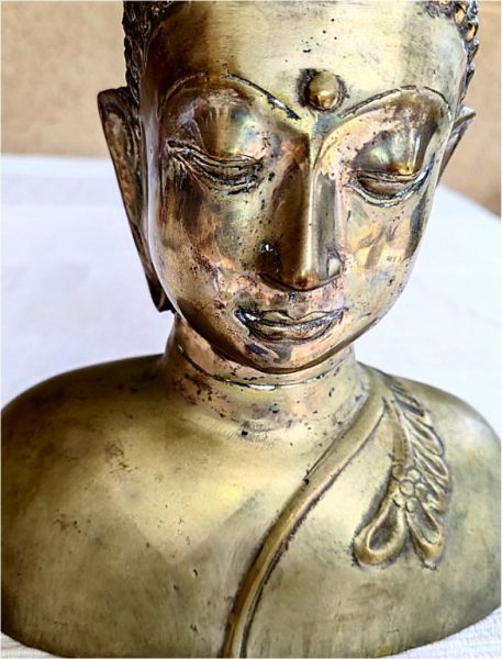 Dekorative Buddha-Büste von Gilde Handwerk – Antik-Stil – 34 cm