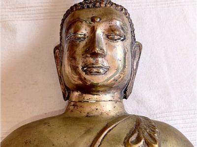 Dekorative Buddha-Büste von Gilde Handwerk – Antik-Stil – 34 cm