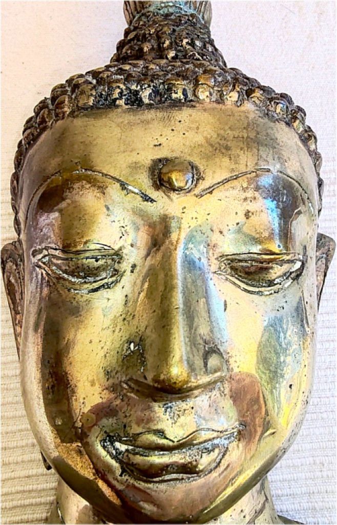 Dekorative Buddha-Büste von Gilde Handwerk – Antik-Stil – 34 cm