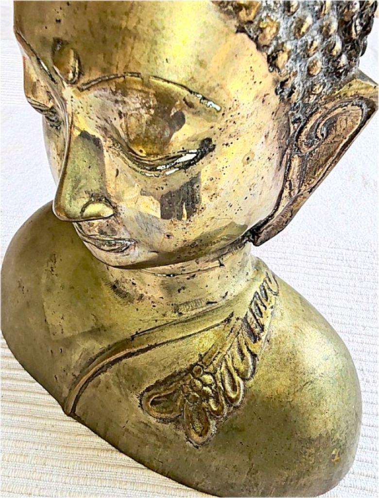Dekorative Buddha-Büste von Gilde Handwerk – Antik-Stil – 34 cm