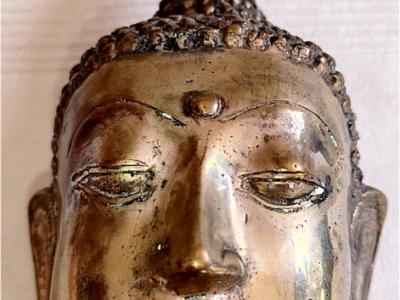 Dekorative Buddha-Büste von Gilde Handwerk – Antik-Stil – 34 cm