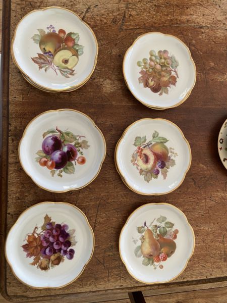 Dekorative Dessertteller aus den 50zigern