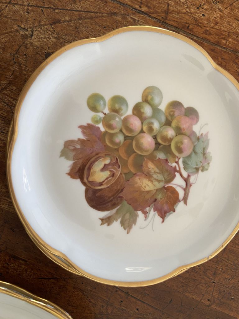 Dekorative Dessertteller aus den 50zigern