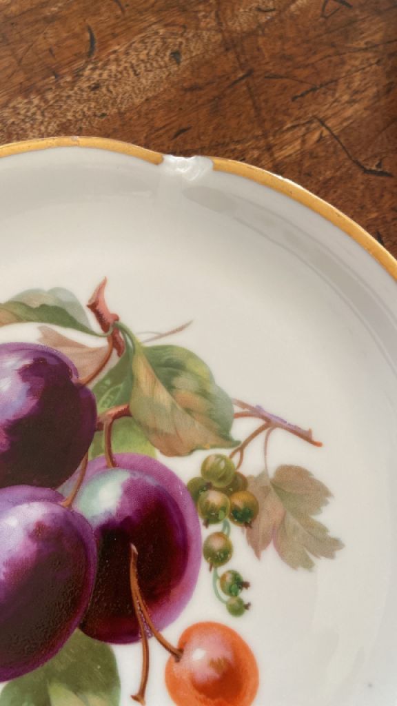 Dekorative Dessertteller aus den 50zigern