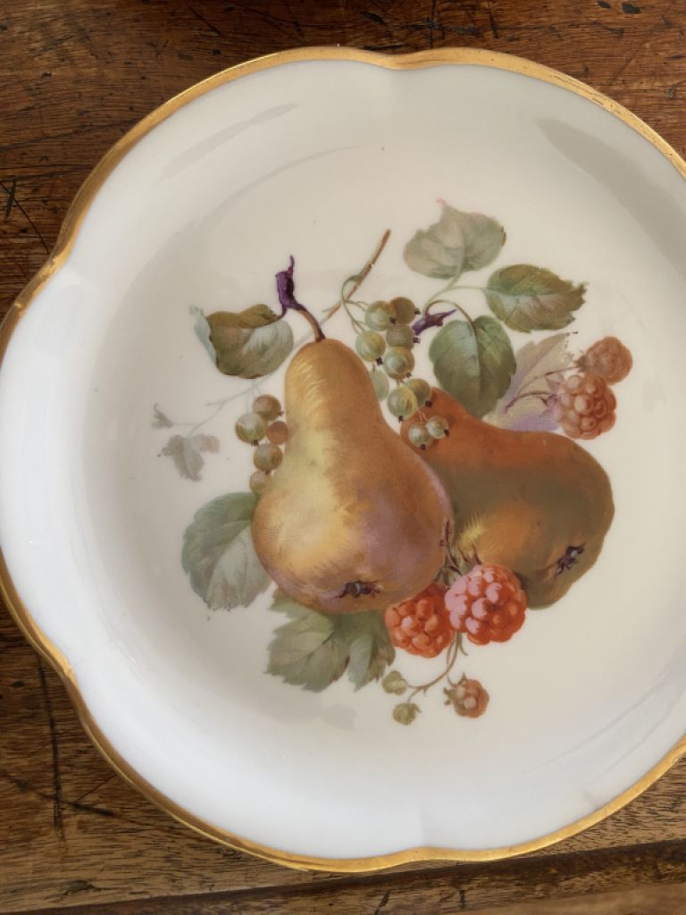 Dekorative Dessertteller aus den 50zigern