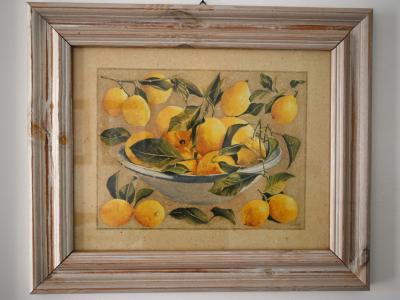 Conjunto decorativo de cuadros "motivos de jardín mediterráneo"