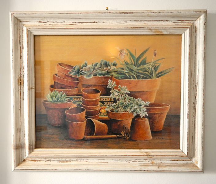 Conjunto decorativo de cuadros "motivos de jardín mediterráneo"