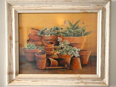 Conjunto decorativo de cuadros "motivos de jardín mediterráneo"