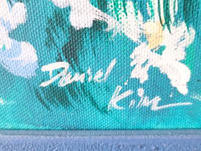 Dekoratives Gemälde „Mediterrane Berglandschaft mit See“