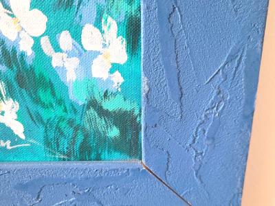 Dekoratives Gemälde „Mediterrane Berglandschaft mit See“