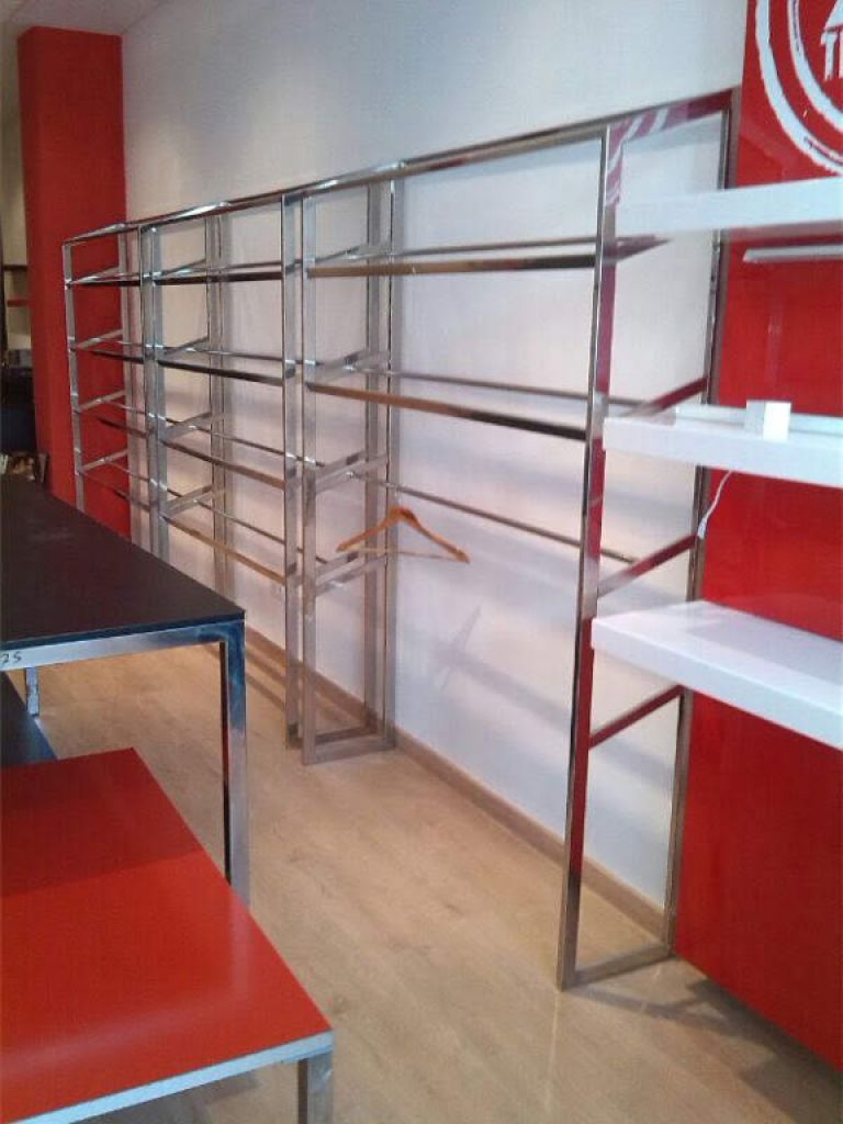 Designer Ladenausstattung Schuhgeschäft Boutique Edelstahl Regale und Zubehör ideale Existenz