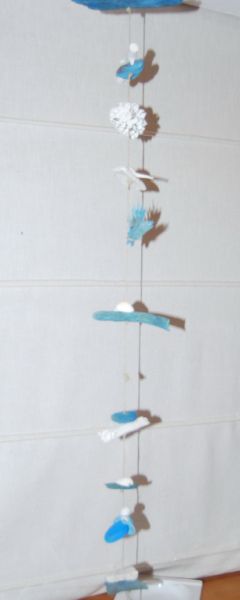 Various handmade mobiles