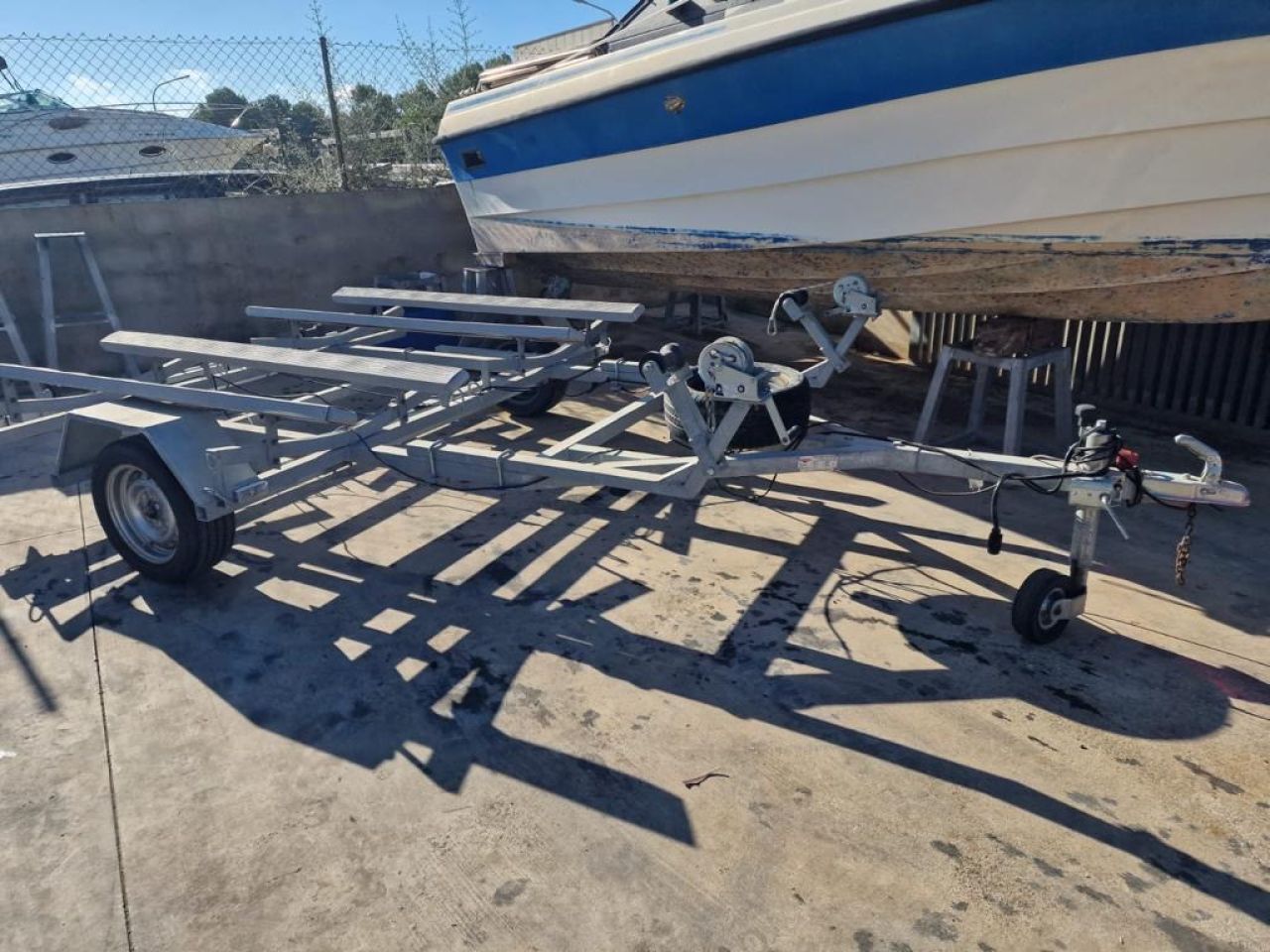 Double trailer for jetski/kayak