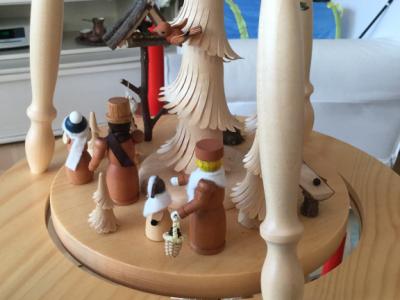 Real Erzgebirge Christmas pyramid, 90 cm high