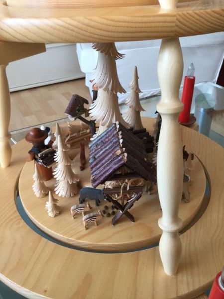 Real Erzgebirge Christmas pyramid, 90 cm high