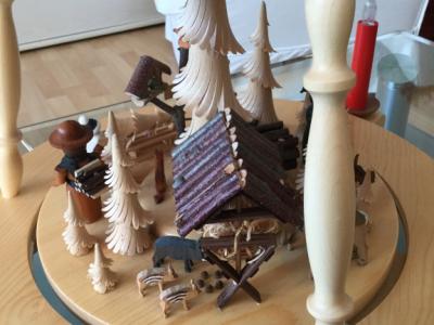 Real Erzgebirge Christmas pyramid, 90 cm high