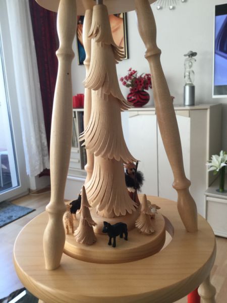 Real Erzgebirge Christmas pyramid, 90 cm high