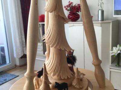 Real Erzgebirge Christmas pyramid, 90 cm high