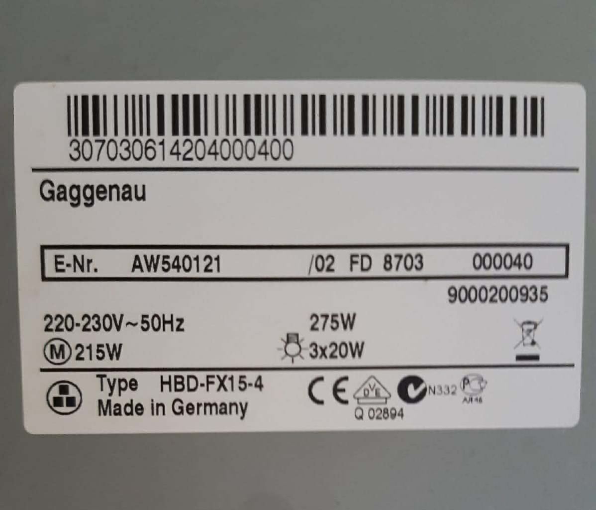 Edelstahl Dunstabzugshaube von Gaggenau ( AW 540121, 120 cm breit) zu verkaufen