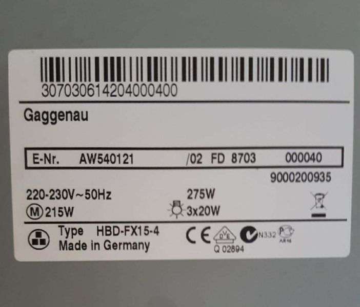 Edelstahl Dunstabzugshaube von Gaggenau ( AW 540121, 120 cm breit) zu verkaufen