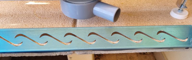 Stainless steel shower channel 60cm, new