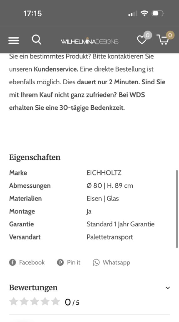 Eichholtz Vittoria Lámpara de araña L