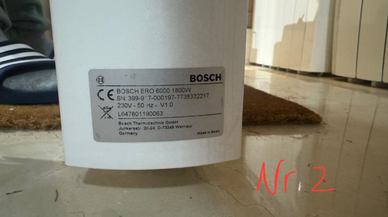 Calefactores eléctricos de Bosch y equation