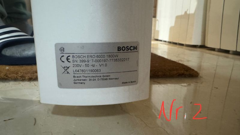 Calefactores eléctricos de Bosch y equation