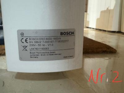 Calefactores eléctricos de Bosch y equation