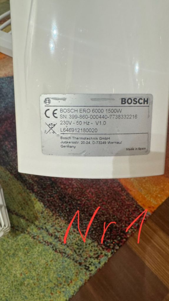 Calefactores eléctricos de Bosch y equation