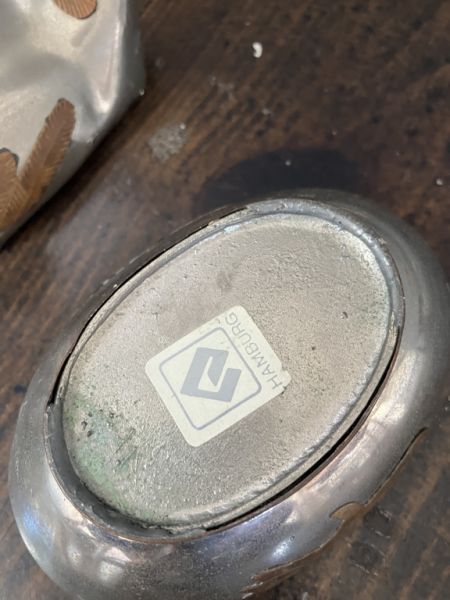 Ente Metall 10 cm hoch 10 cm lang