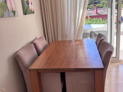 Esstisch mit 4 Sesseln (mit Rollen) — Camp de Mar, Mallorca — Nur Abholung