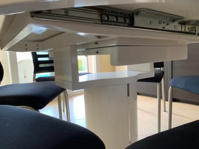 Mesa de comedor con 6 sillas, redonda, extensible, Venjakob