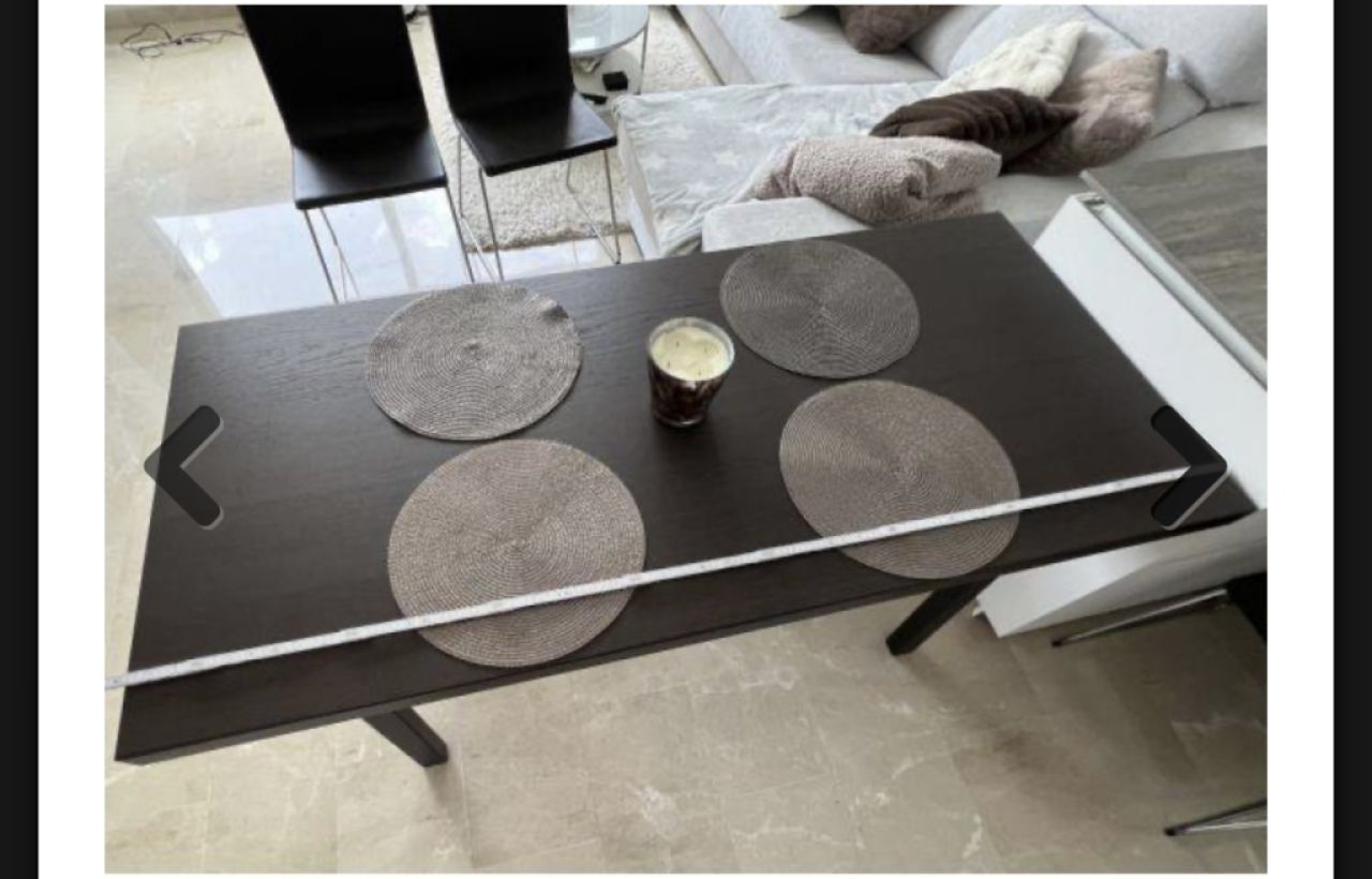 Dining table / living room table, dark wood, approx. 170x80 cm, like new