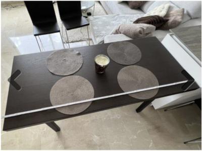 Dining table / living room table, dark wood, approx. 170x80 cm, like new
